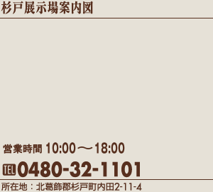 ���˓W����@TEL.0480-32-1101�@���ݒn�F�k�����S���˒����c2-11-4